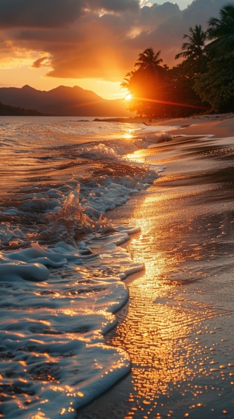 Evening Beach Aesthetic Calm and Relaxing Sea Waves (132)