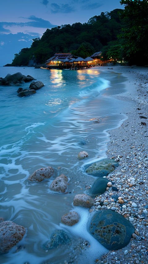 Evening Beach Aesthetic Calm and Relaxing Sea Waves (146)