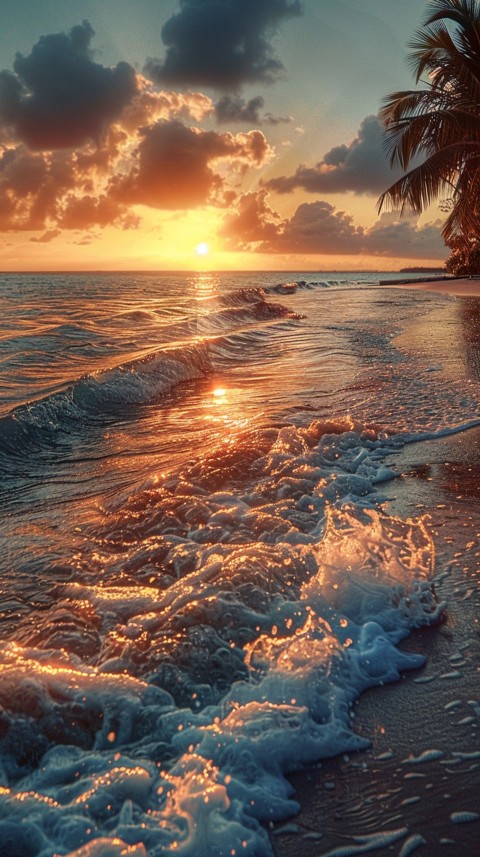 Evening Beach Aesthetic Calm and Relaxing Sea Waves (149)