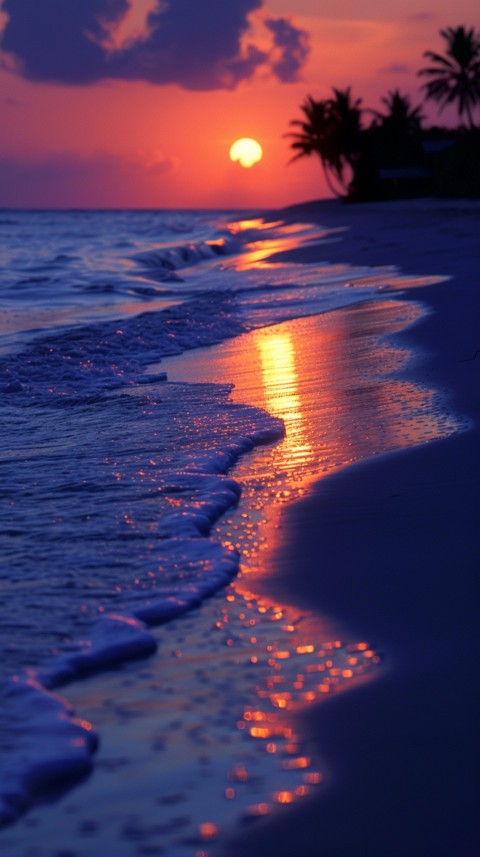 Evening Beach Aesthetic Calm and Relaxing Sea Waves (174)