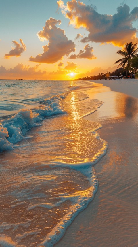 Evening Beach Aesthetic Calm and Relaxing Sea Waves (154)