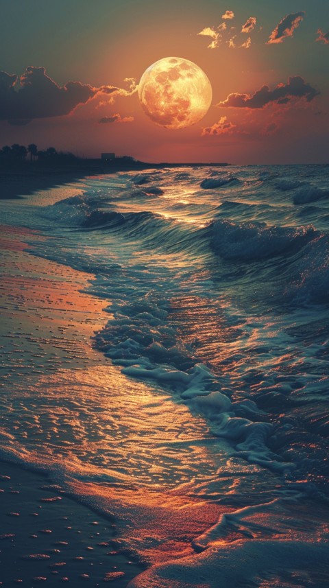 Evening Beach Aesthetic Calm and Relaxing Sea Waves (225)