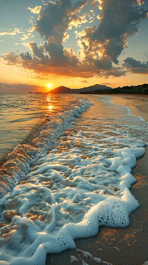 Evening Beach Aesthetic Calm and Relaxing Sea Waves (245)