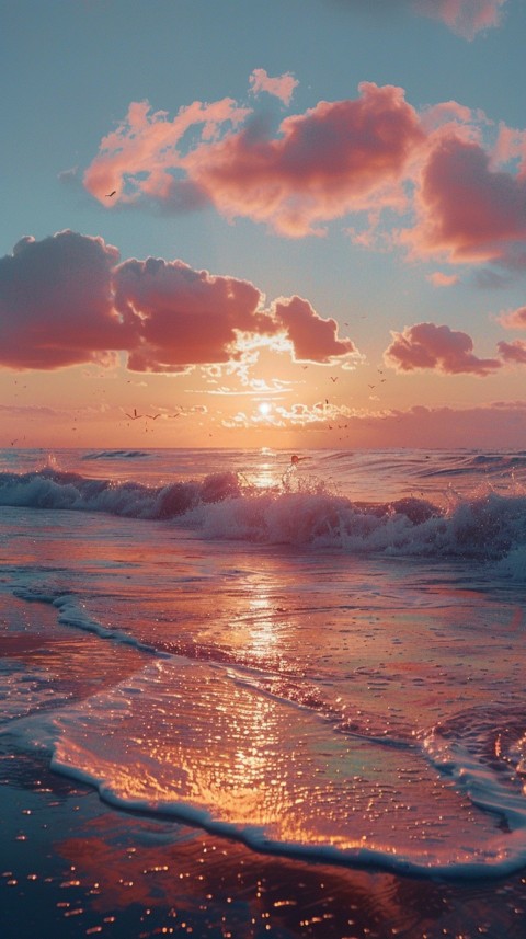 Evening Beach Aesthetic Calm and Relaxing Sea Waves (265)