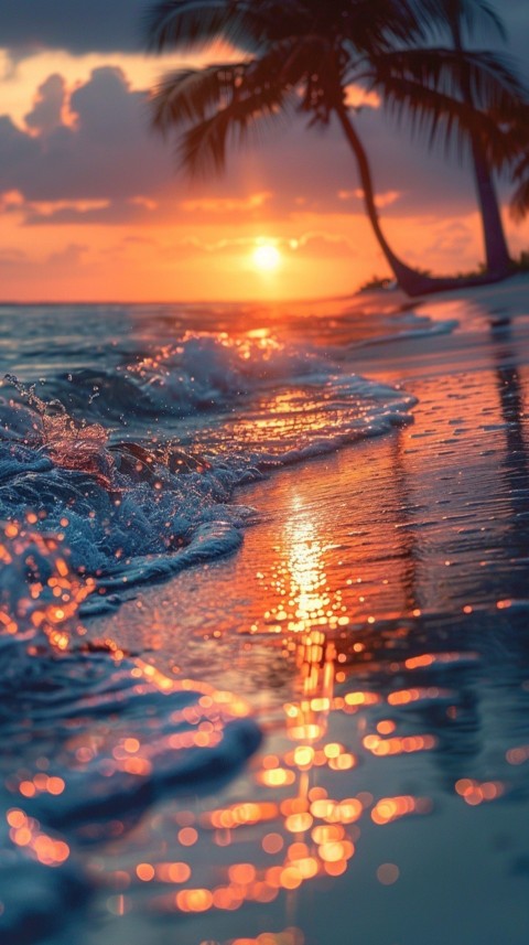Evening Beach Aesthetic Calm and Relaxing Sea Waves (347)