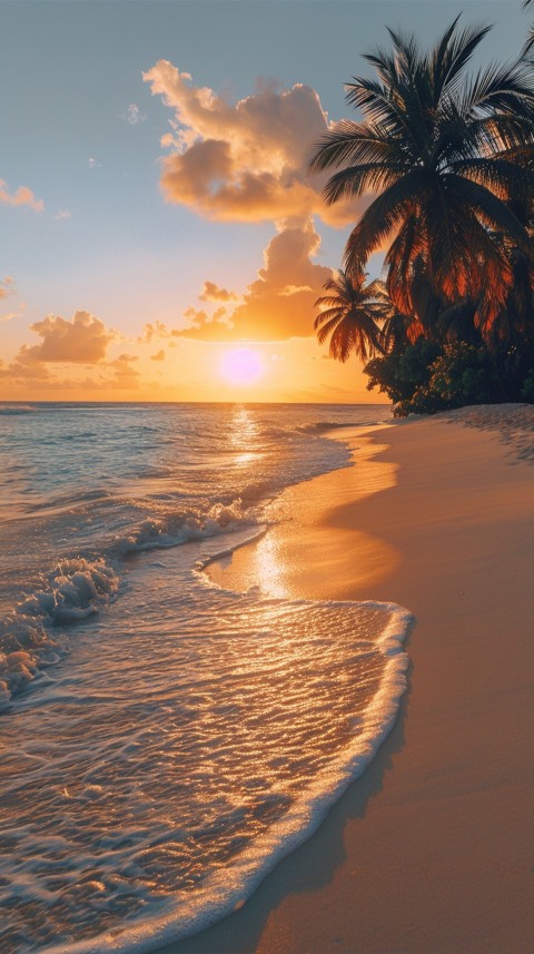 Evening Beach Aesthetic Calm and Relaxing Sea Waves (301)