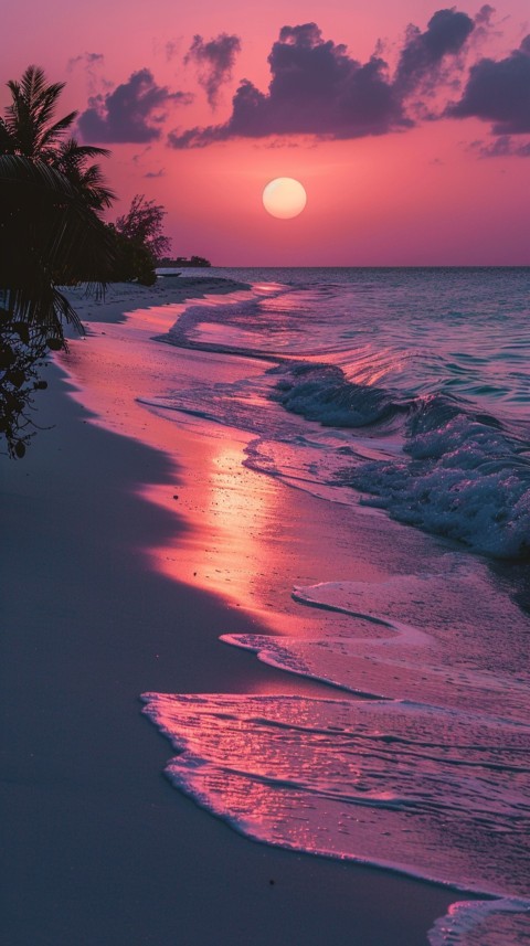 Evening Beach Aesthetic Calm and Relaxing Sea Waves (387)