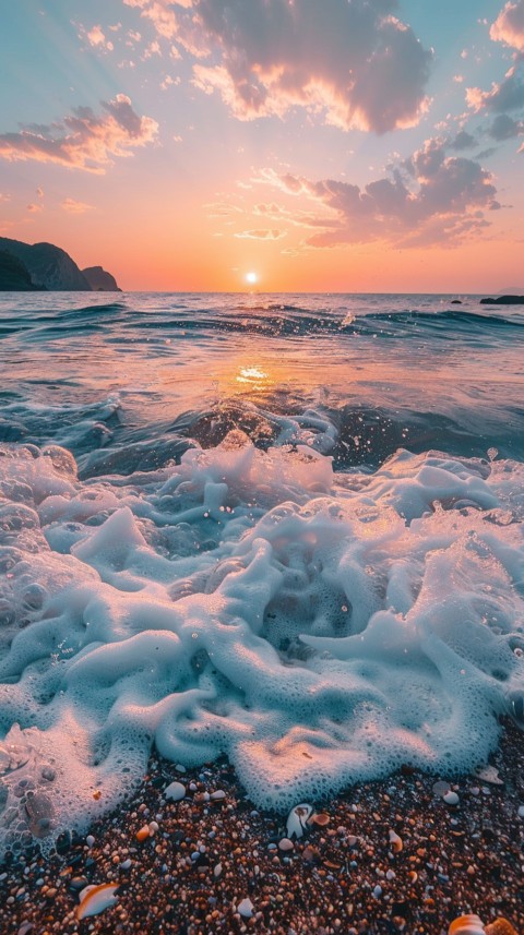 Evening Beach Aesthetic Calm and Relaxing Sea Waves (351)