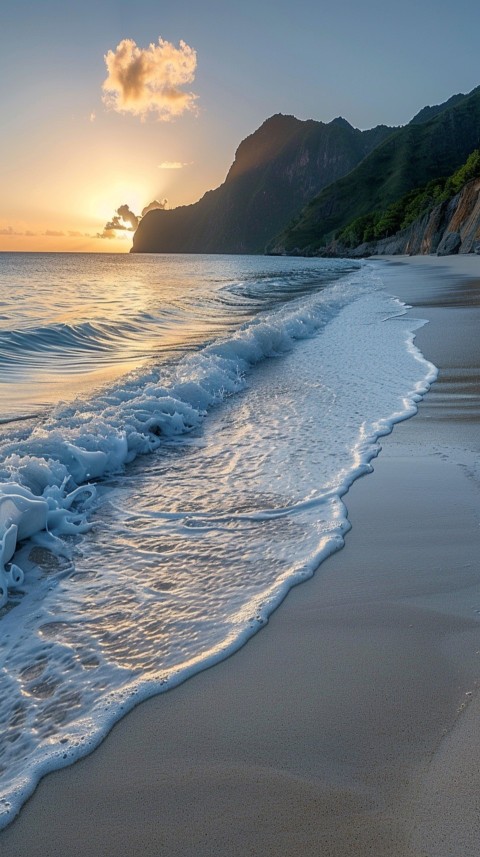 Evening Beach Aesthetic Calm and Relaxing Sea Waves (388)