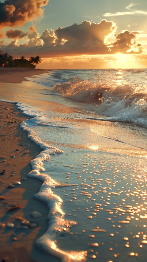 Evening Beach Aesthetic Calm and Relaxing Sea Waves (383)