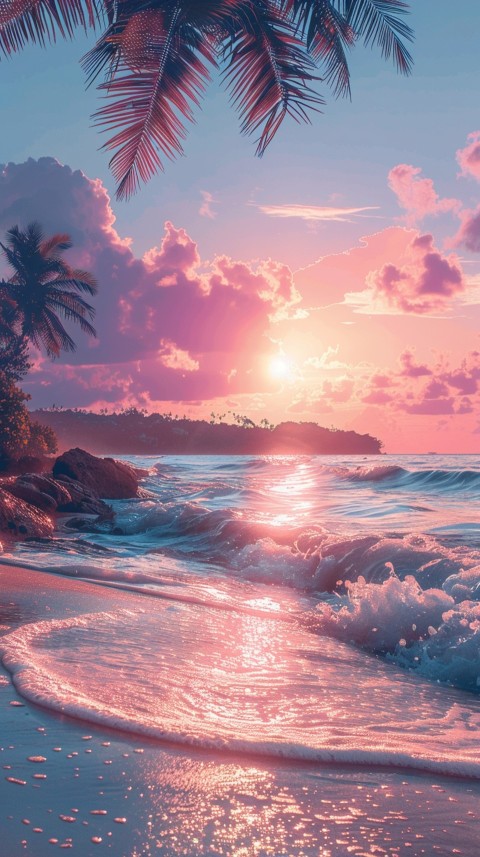 Evening Beach Aesthetic Calm and Relaxing Sea Waves (392)