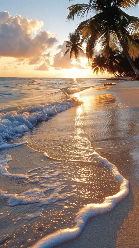 Evening Beach Aesthetic Calm and Relaxing Sea Waves (445)