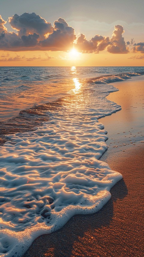 Evening Beach Aesthetic Calm and Relaxing Sea Waves (408)