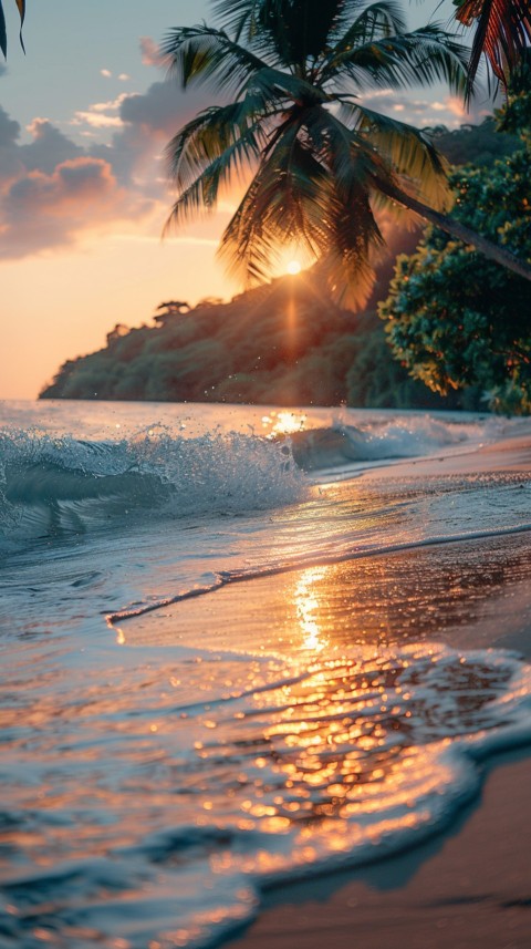Evening Beach Aesthetic Calm and Relaxing Sea Waves (436)