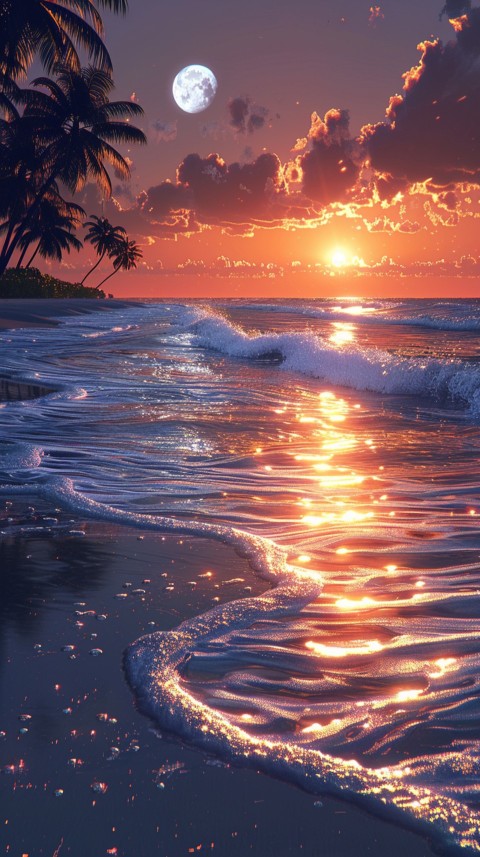 Evening Beach Aesthetic Calm and Relaxing Sea Waves (448)