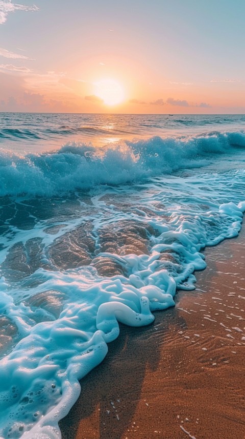 Evening Beach Aesthetic Calm and Relaxing Sea Waves (412)