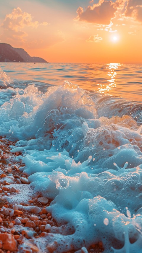 Evening Beach Aesthetic Calm and Relaxing Sea Waves (478)