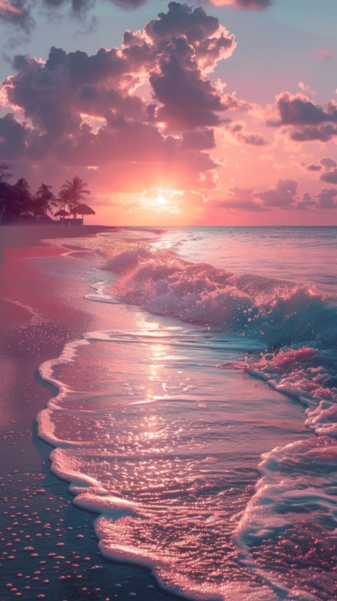 Evening Beach Aesthetic Calm and Relaxing Sea Waves (507)