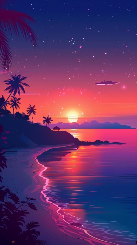 Evening Beach Aesthetic Calm and Relaxing Sea Waves (532)