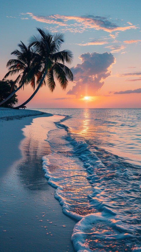 Evening Beach Aesthetic Calm and Relaxing Sea Waves (525)
