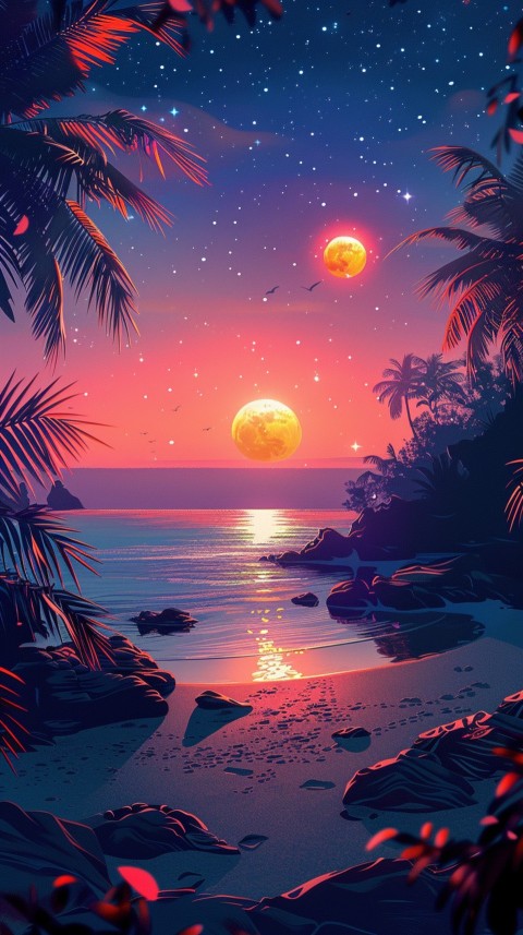 Evening Beach Aesthetic Calm and Relaxing Sea Waves (523)