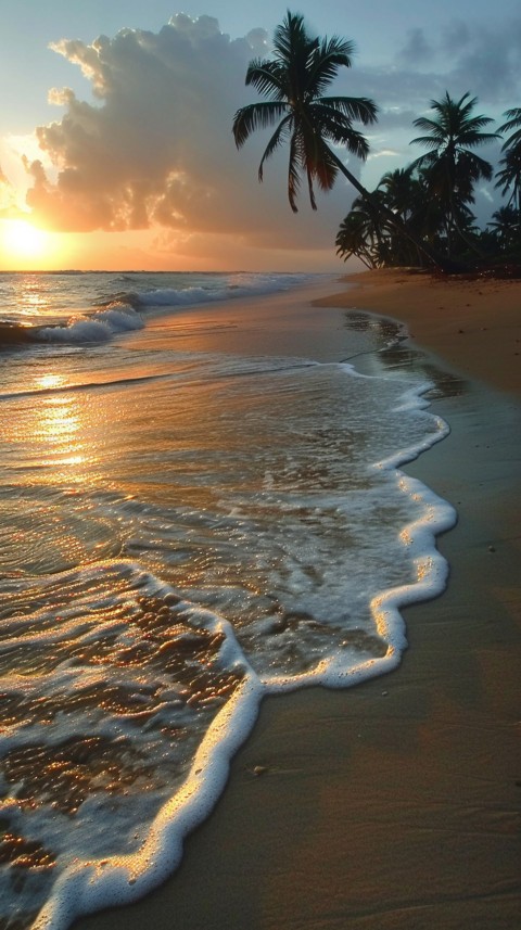 Evening Beach Aesthetic Calm and Relaxing Sea Waves (595)