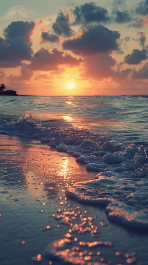 Evening Beach Aesthetic Calm and Relaxing Sea Waves (594)