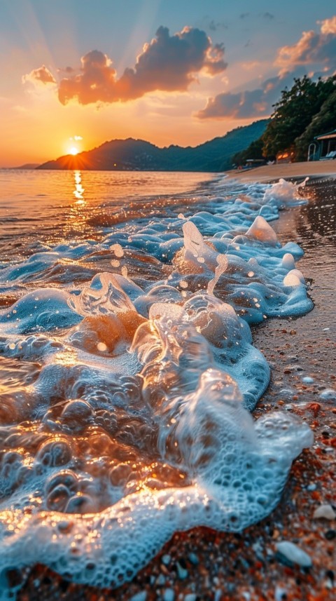 Evening Beach Aesthetic Calm and Relaxing Sea Waves (610)