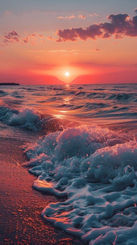 Evening Beach Aesthetic Calm and Relaxing Sea Waves (601)