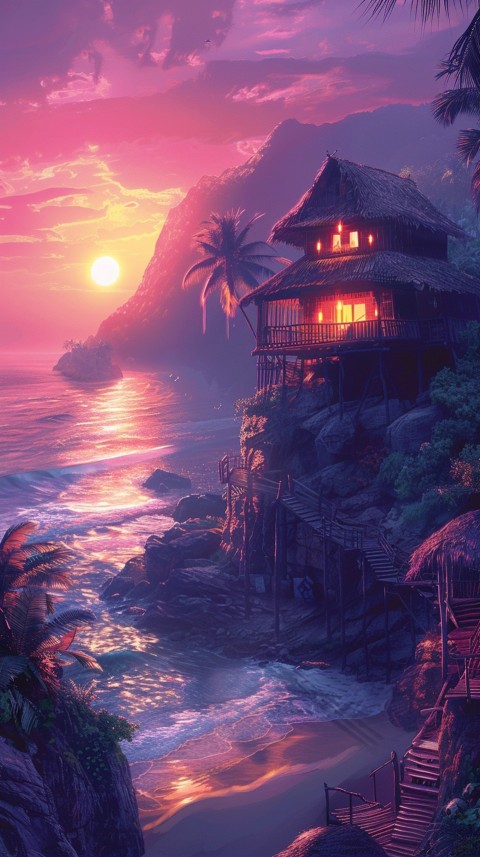 Evening Beach Aesthetic Calm and Relaxing Sea Waves (634)