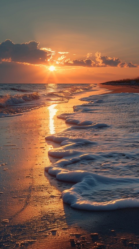 Evening Beach Aesthetic Calm and Relaxing Sea Waves (697)