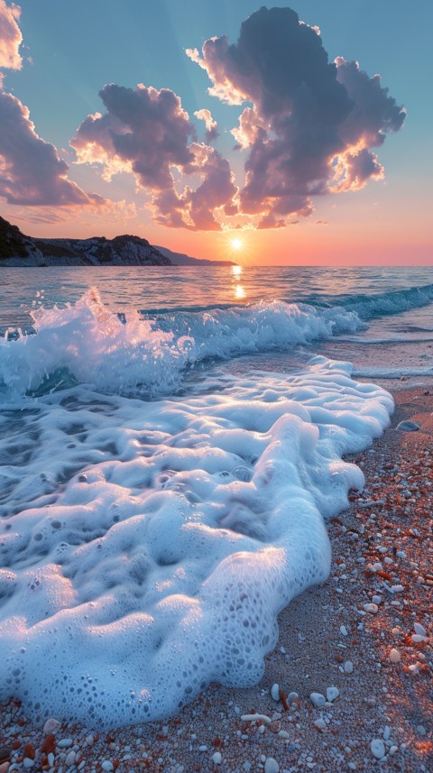Evening Beach Aesthetic Calm and Relaxing Sea Waves (695)