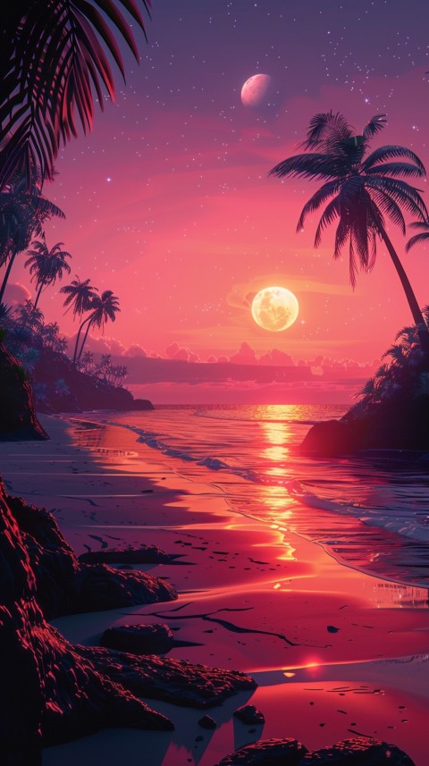 Evening Beach Aesthetic Calm and Relaxing Sea Waves (724)