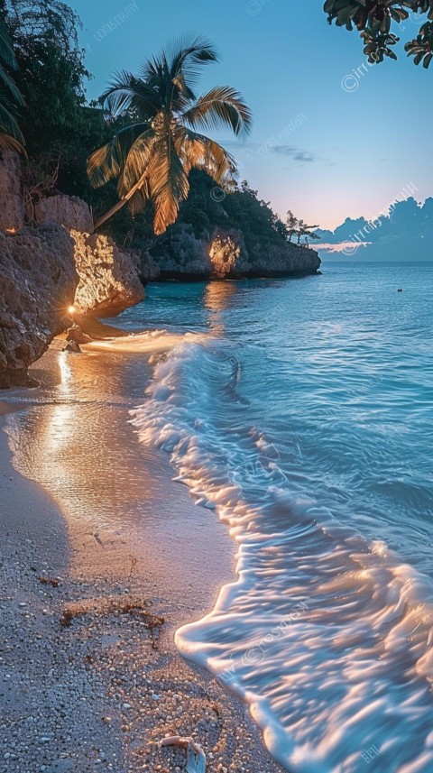Evening Beach Aesthetic Calm and Relaxing Sea Waves (797)