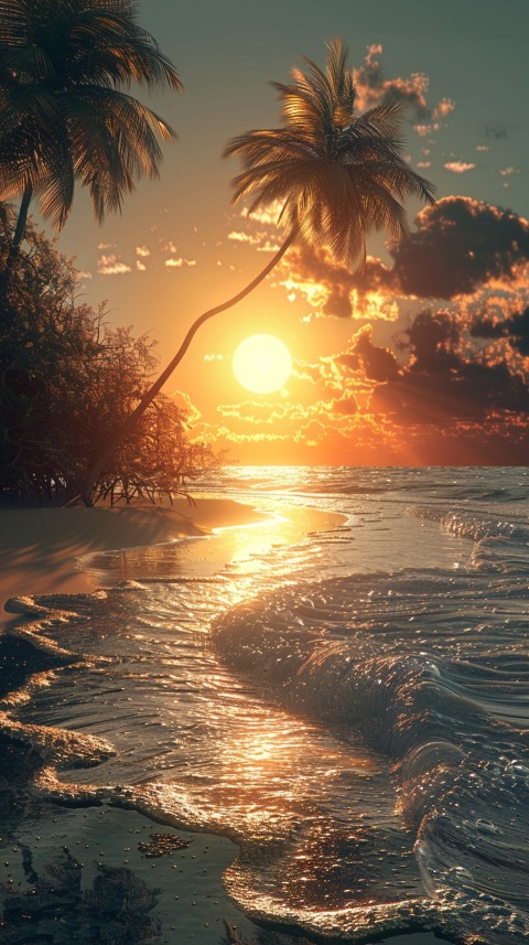 Evening Beach Aesthetic Calm and Relaxing Sea Waves (770)