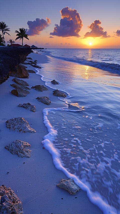 Evening Beach Aesthetic Calm and Relaxing Sea Waves (809)