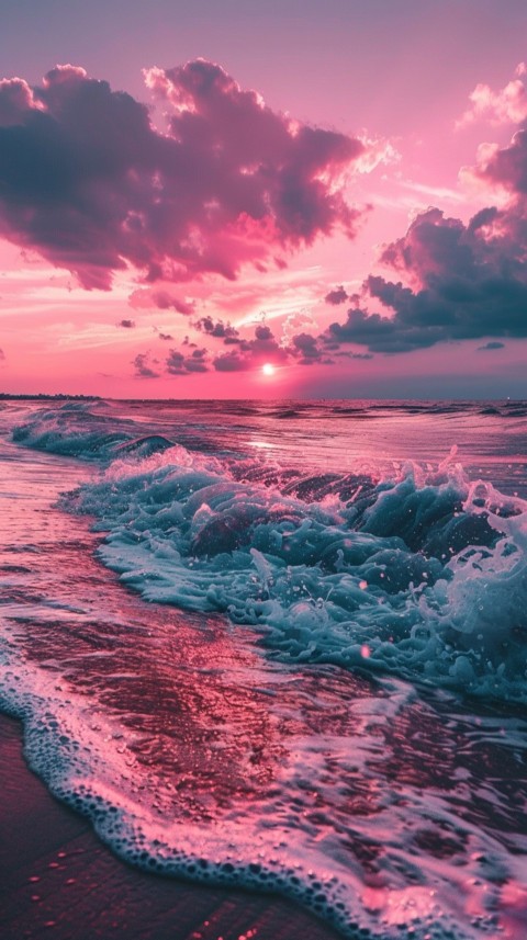 Evening Beach Aesthetic Calm and Relaxing Sea Waves (822)