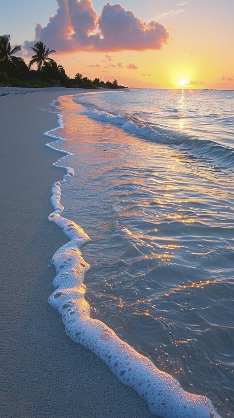 Evening Beach Aesthetic Calm and Relaxing Sea Waves (843)
