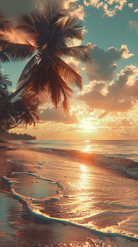 Evening Beach Aesthetic Calm and Relaxing Sea Waves (841)