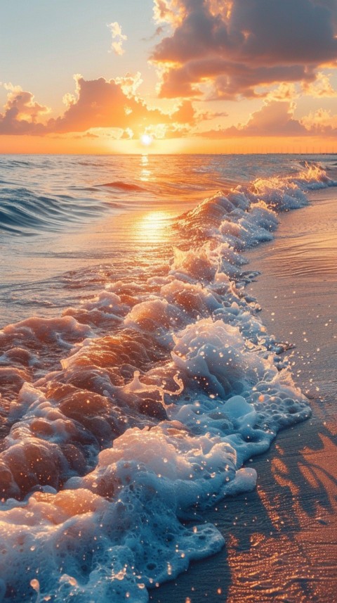 Evening Beach Aesthetic Calm and Relaxing Sea Waves (853)