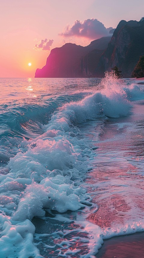 Evening Beach Aesthetic Calm and Relaxing Sea Waves (874)