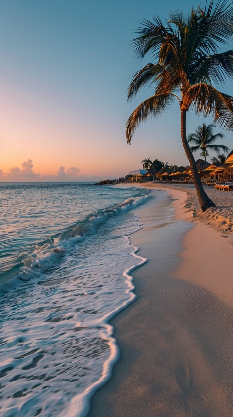 Evening Beach Aesthetic Calm and Relaxing Sea Waves (866)