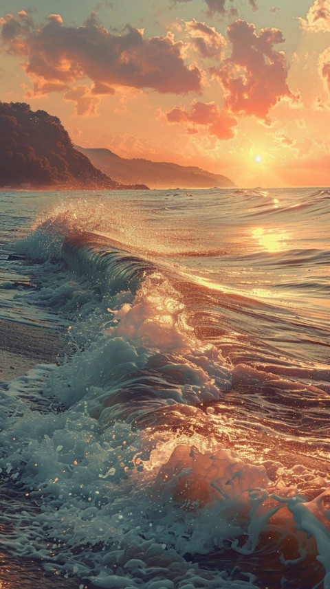 Evening Beach Aesthetic Calm and Relaxing Sea Waves (885)