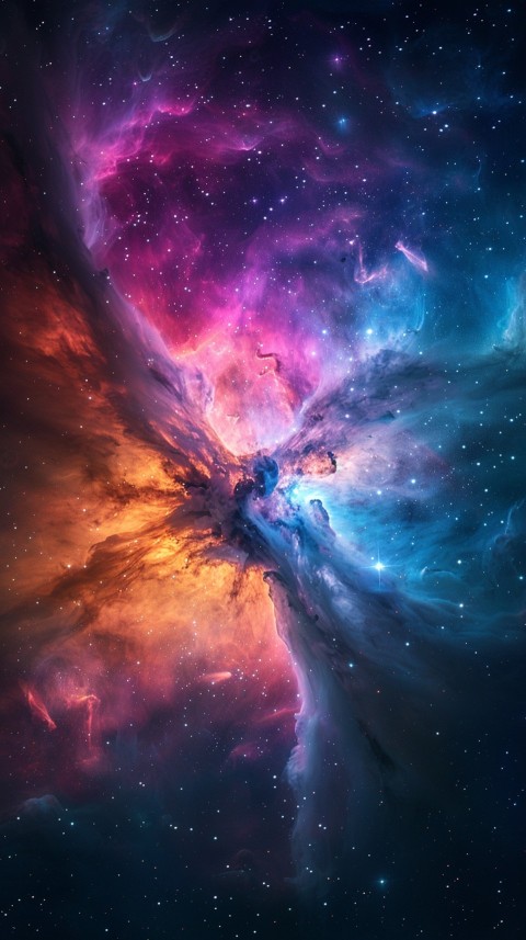 A colorful nebula aesthetic in space with clouds and stars in the background abstract galaxy (25)