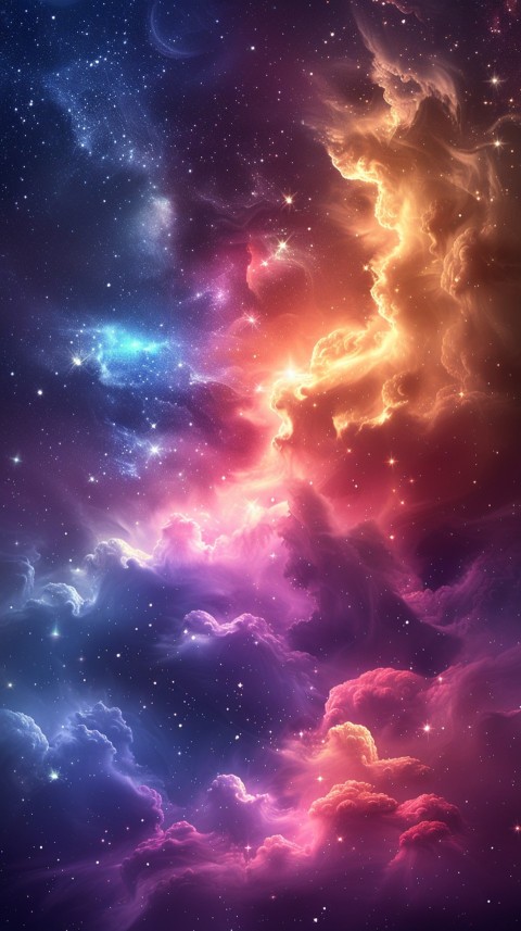A colorful nebula aesthetic in space with clouds and stars in the background abstract galaxy (33)