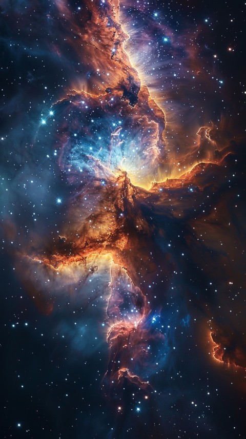 A colorful nebula aesthetic in space with clouds and stars in the background abstract galaxy (35)