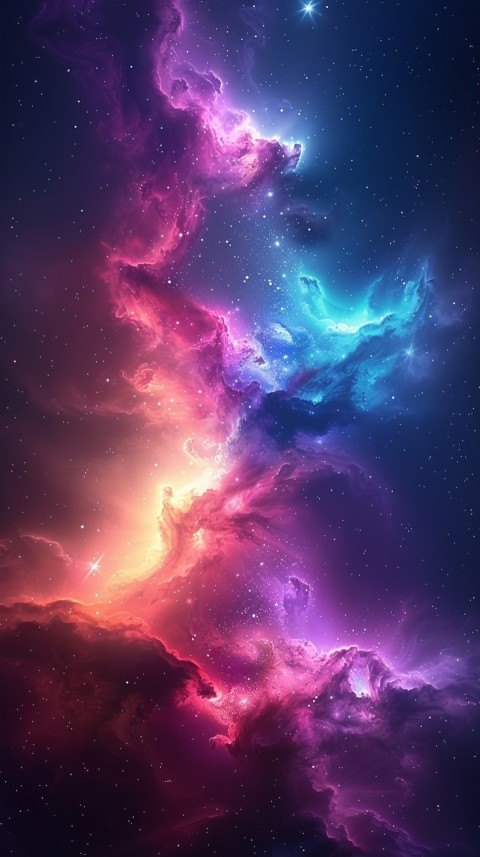 A colorful nebula aesthetic in space with clouds and stars in the background abstract galaxy (21)