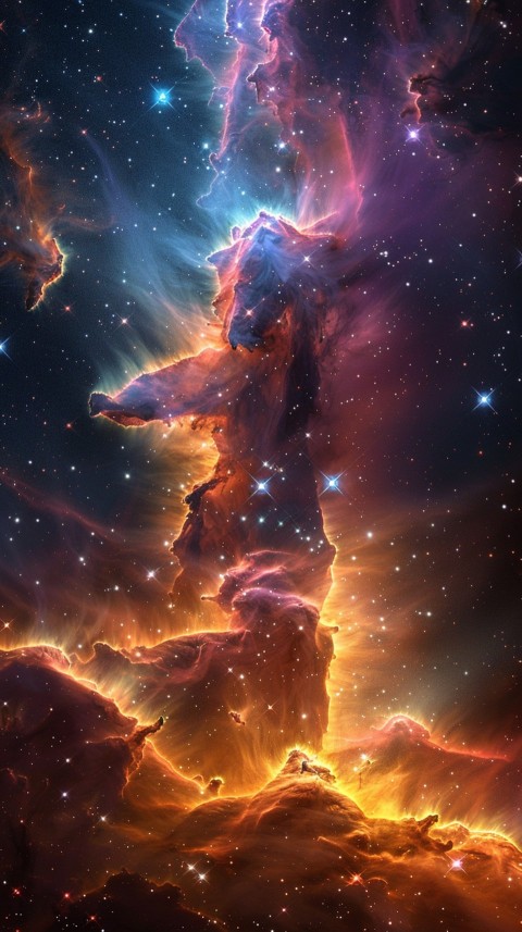 A colorful nebula aesthetic in space with clouds and stars in the background abstract galaxy (39)