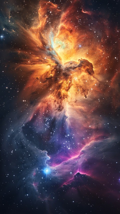 A colorful nebula aesthetic in space with clouds and stars in the background abstract galaxy (19)