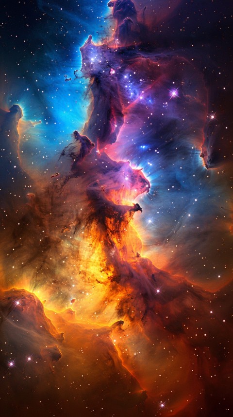 A colorful nebula aesthetic in space with clouds and stars in the background abstract galaxy (34)
